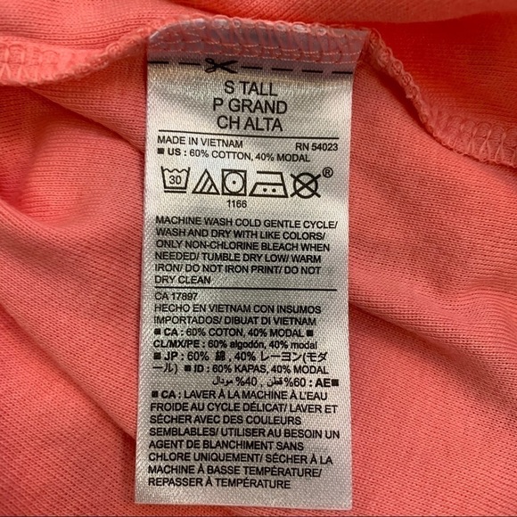 Old Navy | Peachy Pink Fitted Crewneck Pullover Short Sleeve Tee NWT SP Tall - Picture 3 of 5